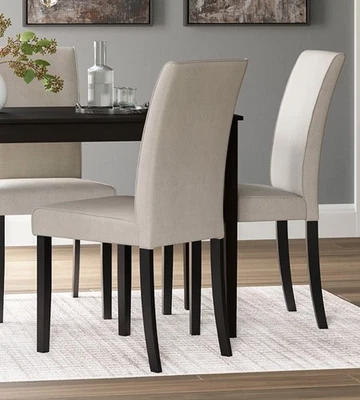 Обеденный стул Signature Design от Ashley D250-05, 2 штуки, темно-коричневый и бежевый  - Изображение 1 из 4