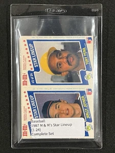 1987 M & M's Star Lineup Baseball Komplettsatz (24) - Bild 1 von 24