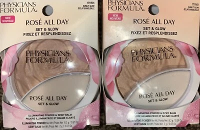 *2* Physician's Formula ROSE' ALL DAY Sunlit Glow SET & GLOW Illuminating *NEW* - Image 1 of 2