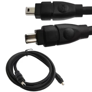 6FT IEEE 1394 Firewire 400 Cable 4Pin 4-Pin Male to Male Cord Adapter Extension - Afbeelding 1 van 3