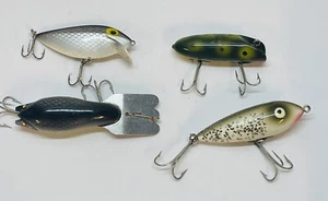 Vintage Fishing Lure Lot 4 Lures Greta Cond. Heddon, South Bend, Fred Aborgast - Picture 1 of 8