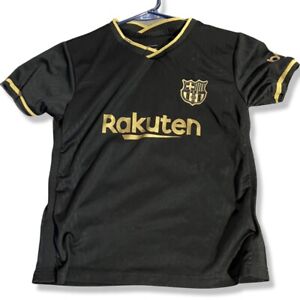 fc barcelona Messi Kids Youth Away Jersey Black Small Soccer Football