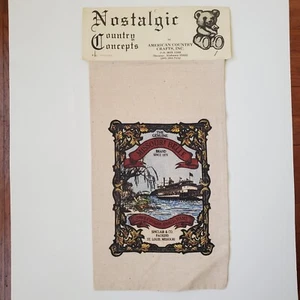 Saco de tela de lona vintage 1983 Nostálgico Country Concepts decoración de granja - Imagen 1 de 6