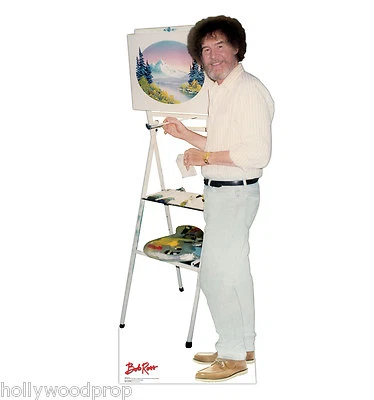 BOB ROSS ART INSTRUCTOR JOY OF PAINTING ARTIST LIFESIZE STANDUP STANDEE CUTOUT