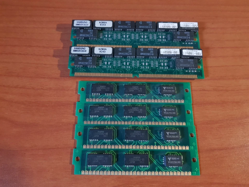 6 x Old computer Memory 30 pin and 72 pin Simm - Image 1 of 4