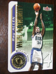 Milwaukee Bucks 2000-01 Fleer Authority With Authority #WA20 Ray Allen #872/999 - Picture 1 of 2