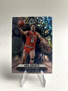 2023-24 Mosaic Fast Break Julius Erving NBA Great Silver Disco Prism Dr. J - Bild 1 von 2