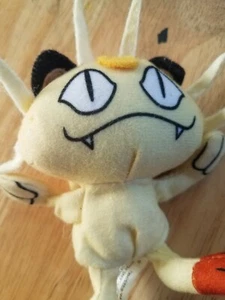 De colección 1999 Pokémon Burger King Meowth pequeño bolso de frijoles coleccionable juguete de felpa - Imagen 1 de 7
