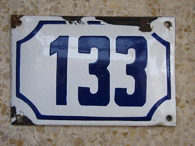 Letrero de casa de porcelana esmaltada genuino vintage PRE ISRAELÍ STATE PALESTINE133 # 133  Foto 1 de 3