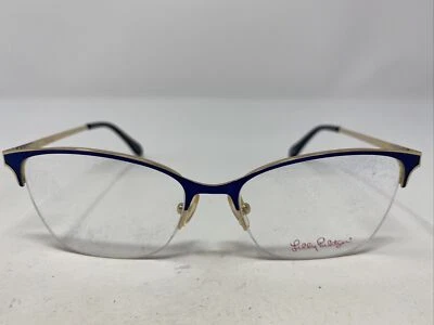 Marco de gafas Lilly Pulitzer Garcelle NV 52-16-135 azul marino/oro medio borde y Z28 Foto 1 de 4