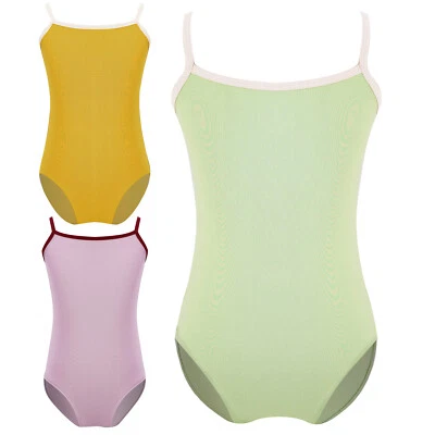 Kinder Mädchen Tanzkleidung Gymnastik Body Training Turnanzug ärmellos Activewear - Bild 1 von 4