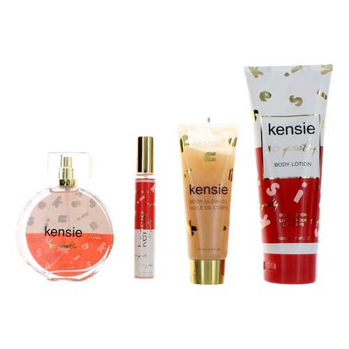 Kensie 'so Pretty' Geschenkset | 3-teilig Mit Parfum, Bodylotion & Leuchtöl