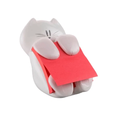 Post-it Haftnotizen Spender Katzen Motiv inkl. 90 Z-Notes Notizzettel pink 80 g - Bild 1 von 2