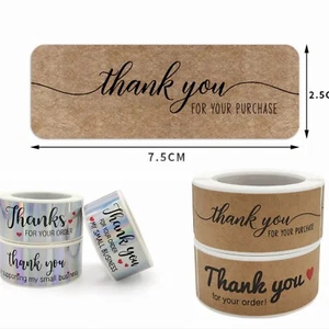 Thank You for your Order Purchase Sticker for Business Packaging Gift Seal Label - Picture 1 of 29