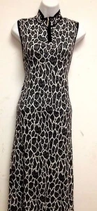 BEAUTIFUL WOMEN LONG DRESS BY RED 100% RAYON COLOR BLACK AND WHITE VERY HOT L - Picture 1 of 3