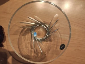 Vassoio Fruttiera Cristallo e Argento 800 Bohemia Centrotavola Ciotola - Foto 1 di 2