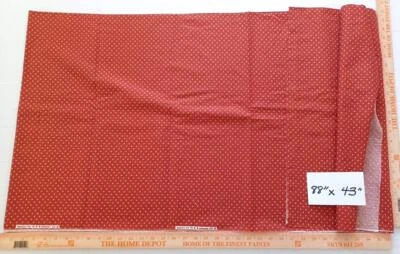 Wamsutta Burt Orange Rust Cotton VTG Fabric 1 pc 88"x 43" USA - Image 1 of 4