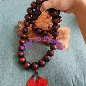 Collana perle grandi Buddha in legno naturale 30 mm * 36 Shaolin tempio monaco benedizione perline - Foto 1 di 14