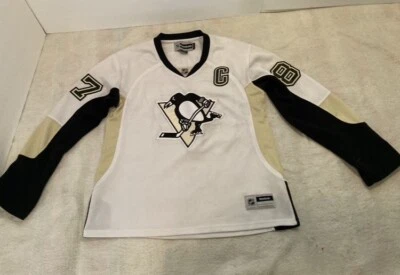 Camiseta deportiva blanca para mujer NHL Reebok Pittsburgh Penguins Sidney Crosby #87 talla L Foto 1 de 4