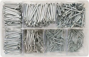 1000 x ASSORTED BOX SPLIT PINS PINS COTTER KEY 1/16" - 5/32" RETAINING AT17 - Picture 1 of 1