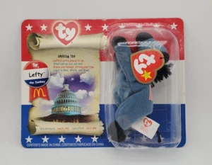 TY McDonald's Beanie Baby "Lefty The Donkey" 1996 Rare Tag Errors New - Picture 1 of 3