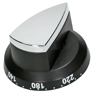 FALCON ELAN 110 Range Oven Hob Temperature Control Switch Knob Silver / Black - Picture 1 of 4