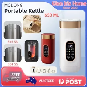 650ML MODONG Portable Electric Kettle Thermal Mug Heating Cup Water Boiler LCD - Bild 1 von 13