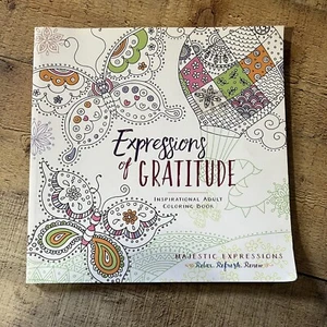 Expressions Of Gratitude Inspirational Adult Coloring Book 623 - Picture 1 of 4