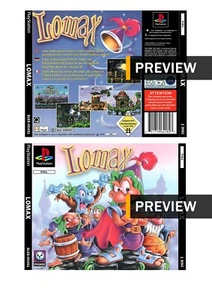 Lomax - PlayStation Ersatz PS1 Inlay Abdeckungen vorne hinten - Bild 1 von 3