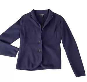 Ann Taylor Pullover Strick Blazer Gr. M dunkelblau Baumwolle Wollmischung #279S - Bild 1 von 10