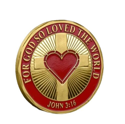 For God So Loved The World Collectable Gold Coloured Coin