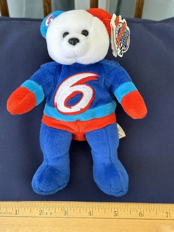 Nascar Team Speed Bears Mark Martin, # Plush Bear NWT Preserved in Sealed Bag Cover