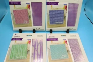 NEW Crafter's Companion embossing folders ~STONE ~ BRICK ~ FOREST ~SWIRLS  6"x6" - Picture 1 of 5