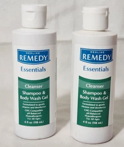 Medline Remedy Essentials CLEANSE champú y gel de lavado corporal (2) botella de 4 oz - Imagen 1 de 2