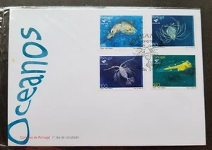 Portugal Oceans 1997 Deep Sea Creatures Fish Animal Squad Life (FDC) *see scan - Picture 1 of 6