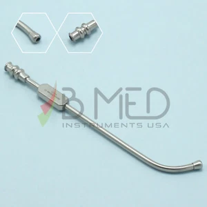 Tubo di aspirazione cannula sinusale grado OR 4 mm curvo ingresso strumenti impianti dentali - Foto 1 di 2