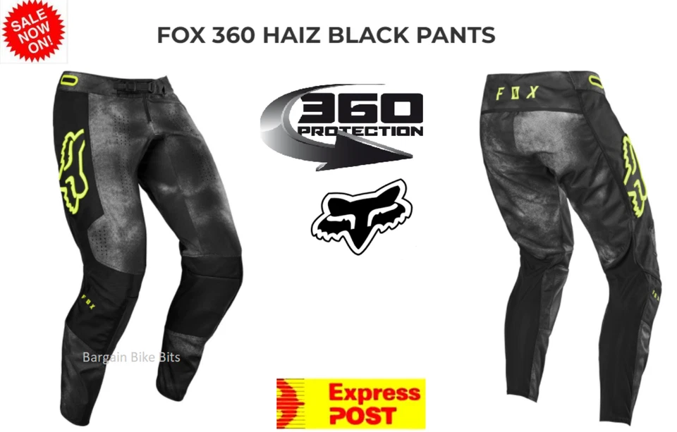 Fox 360 HAIZ Motocross Pants #34 NEW Dirt Bike Off Road MX Pants Black - Image 1 of 4