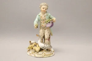 Alte Meissen Figur "Junge füttert Enten" knaufzeit um 1880.1.Wahl (02-0619) - Picture 1 of 12