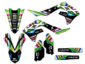 2019-2023 KX 450 SERAPE Black Senge Graphics Kit Compatible with Kawasaki - Picture 1 of 10