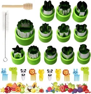 12 Stück Obst Gemüse Ausstechformen Set Mit Komfortgriff, Brot Ausstecher Für K - Bild 1 von 7