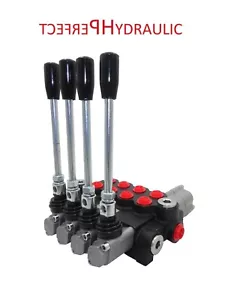1x FLOATING spool 4 Bank Hydraulic Directional Control Valve 11gpm 40L 3x DA - Picture 1 of 3