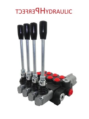 1x FLOATING spool 4 Bank Hydraulic Directional Control Valve 11gpm 40L 3x DA - Image 1 of 3