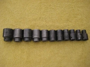 Mac Tools 1/2" Impact shallow socket set 11 pieces 6 point sae standard 3/8 - 1 - Picture 1 of 13