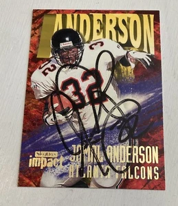 Jamal Anderson Auto Signed 1997 Skybox Impact Card Atlanta Falcons - Picture 1 of 1