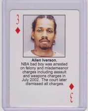 RARE 2003 STARZ BEHIND BARZ ALLEN IVERSON PLAYING CARD ~ MUG SHOT ~ MULTIPLES