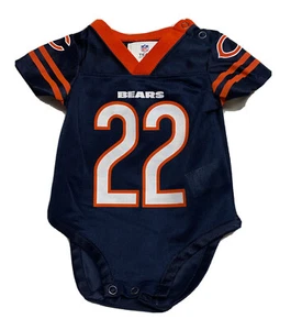 Vintage Chicago Bears Matt Forte Kids 0/3 Months Baby Button One Piece NFL - Picture 1 of 8