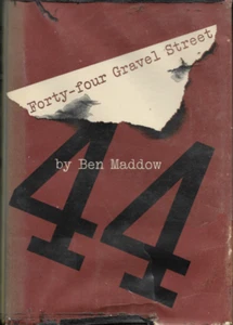 Vintage Fiction Book - Forty-four Gravel Street by Ben Maddow 1952 - 1st Edition - Bild 1 von 5