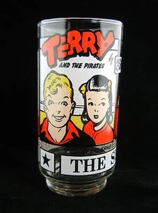 Vintage Terry And The Pirates The Sunday Funnies Trinkglas - 1976 - Bild 1 von 4