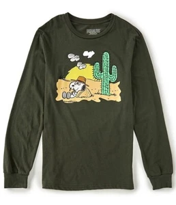 Peanuts Mens Snoopy Brother Spike Desert Cactus Green Shirt New S, M, L - Picture 1 of 5