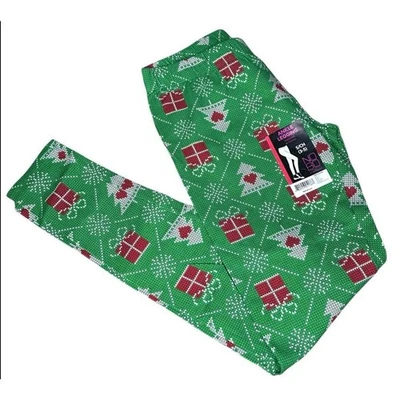 No Boundaries NOBO Juniors Árbol de Navidad Regalo Tobillo Leggings Pequeños 3-5 Foto 1 de 4